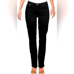 7 For All Mankind Straight Leg Black Jeans